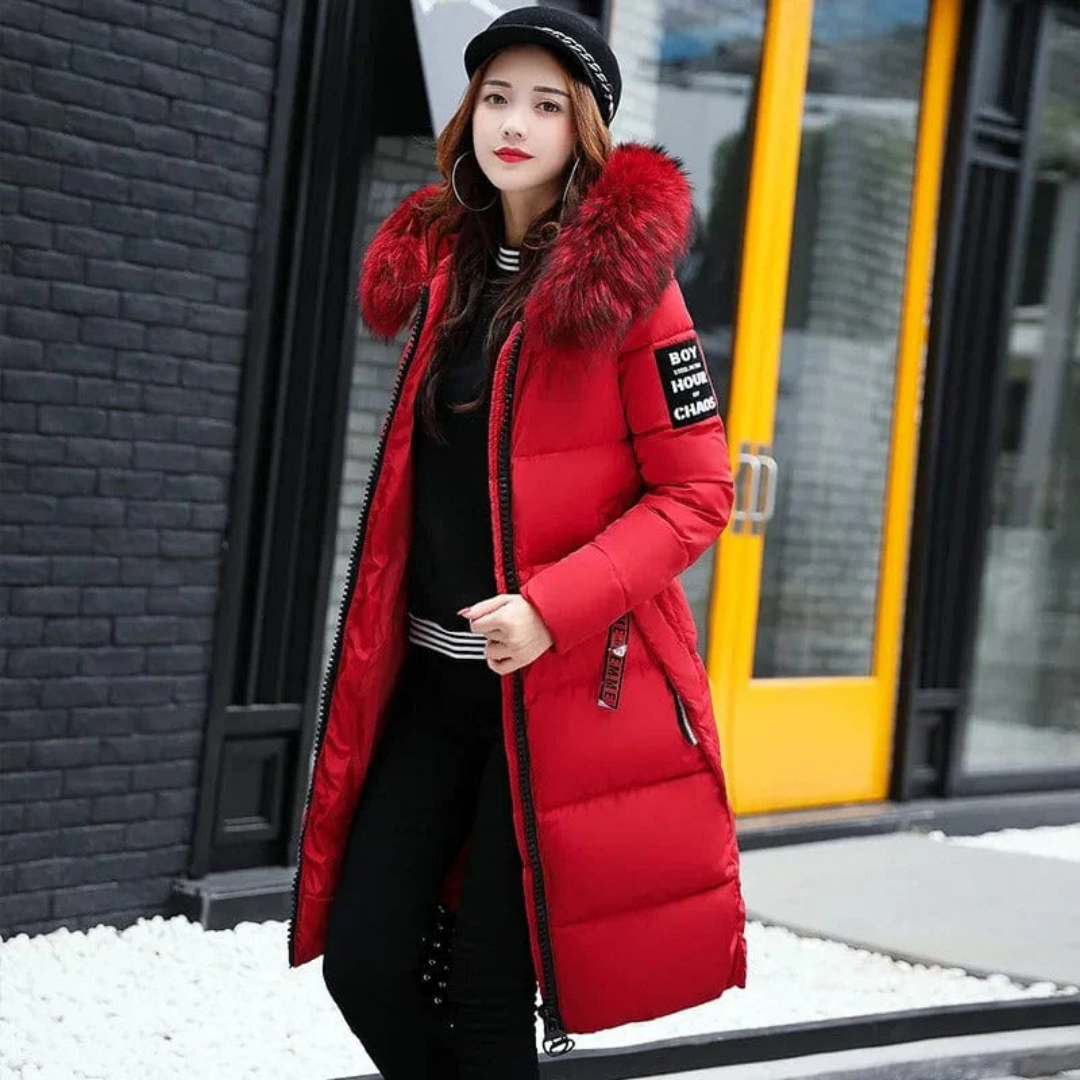 Dames Lange Winter Parka Jas | Kapuze