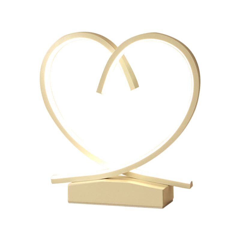 TimberLove – Houten LED Nachtkastje met Hart Accenten