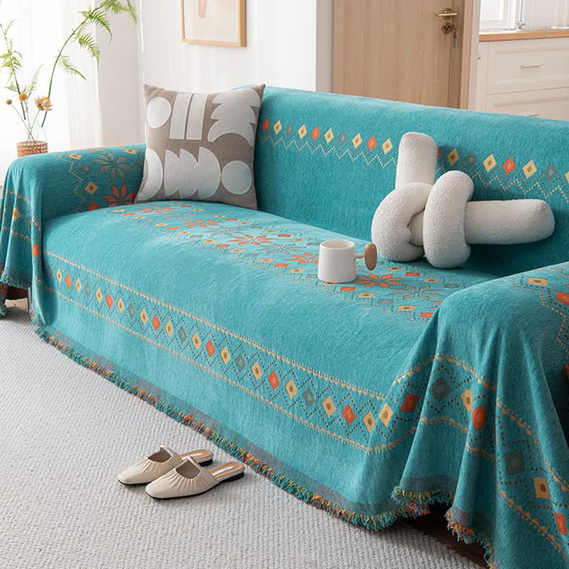 Bohemian Geometrische Chenille Sofa Bescherming