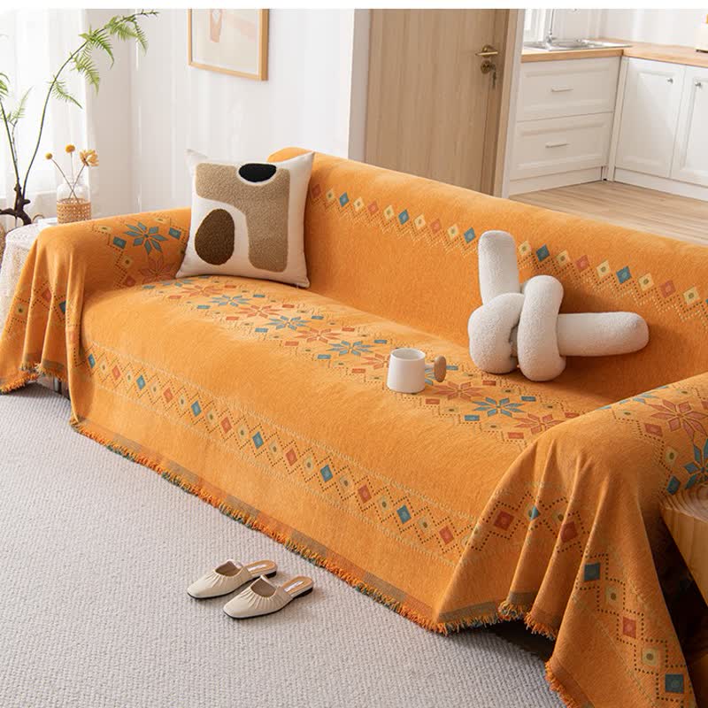 Bohemian Geometrische Chenille Sofa Bescherming