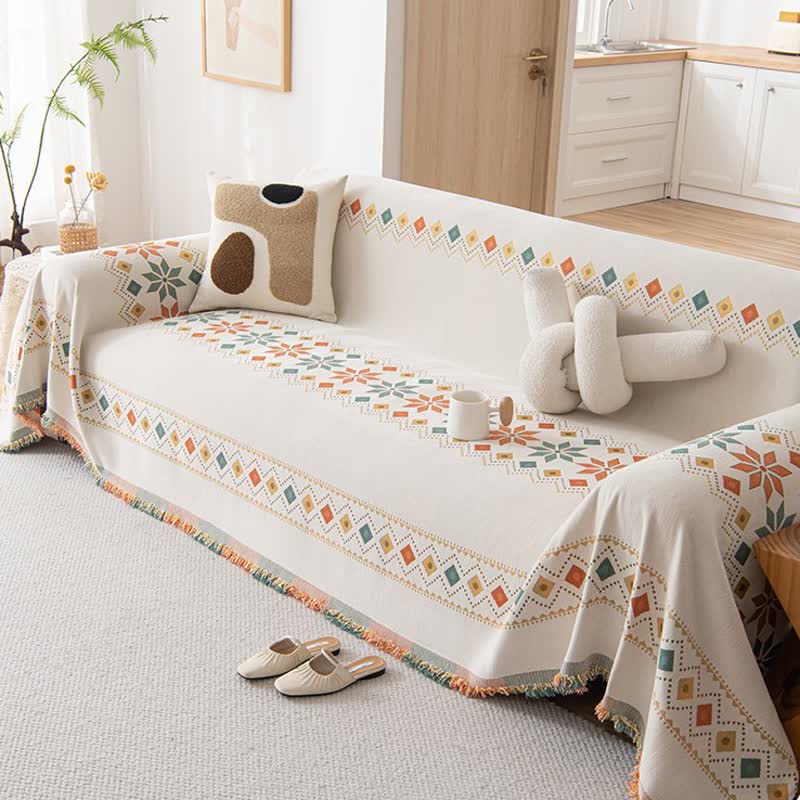 Bohemian Geometrische Chenille Sofa Bescherming