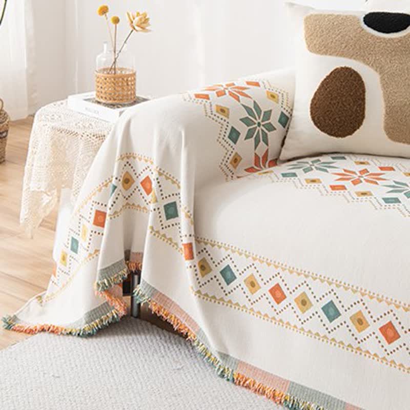 Bohemian Geometrische Chenille Sofa Bescherming