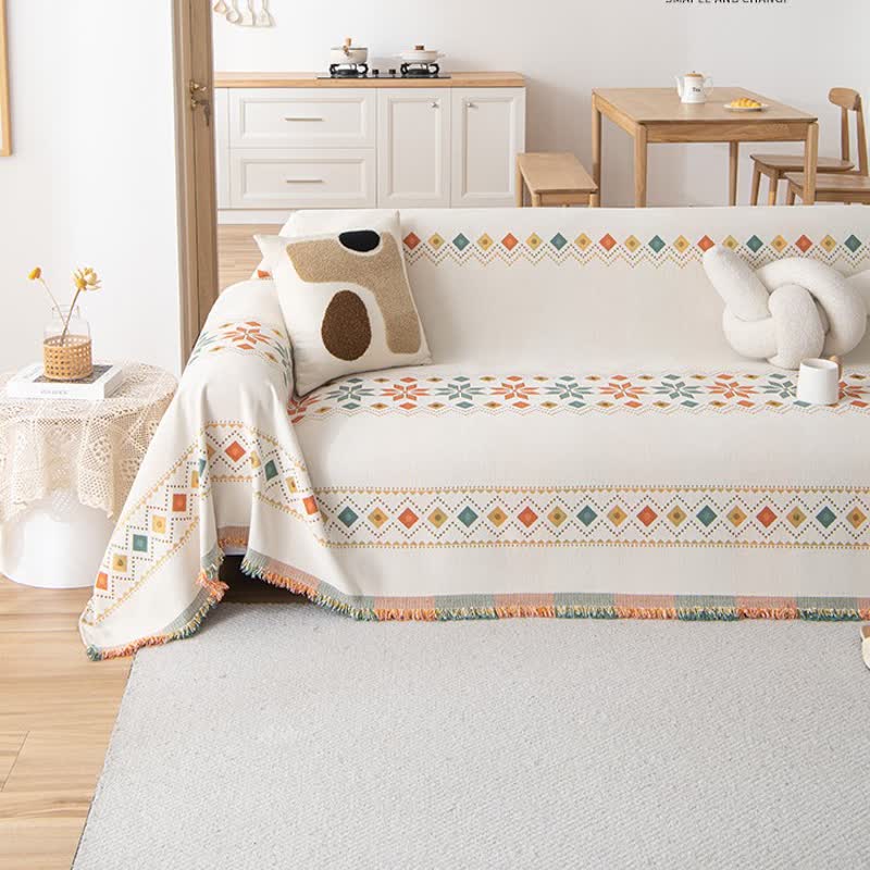 Bohemian Geometrische Chenille Sofa Bescherming