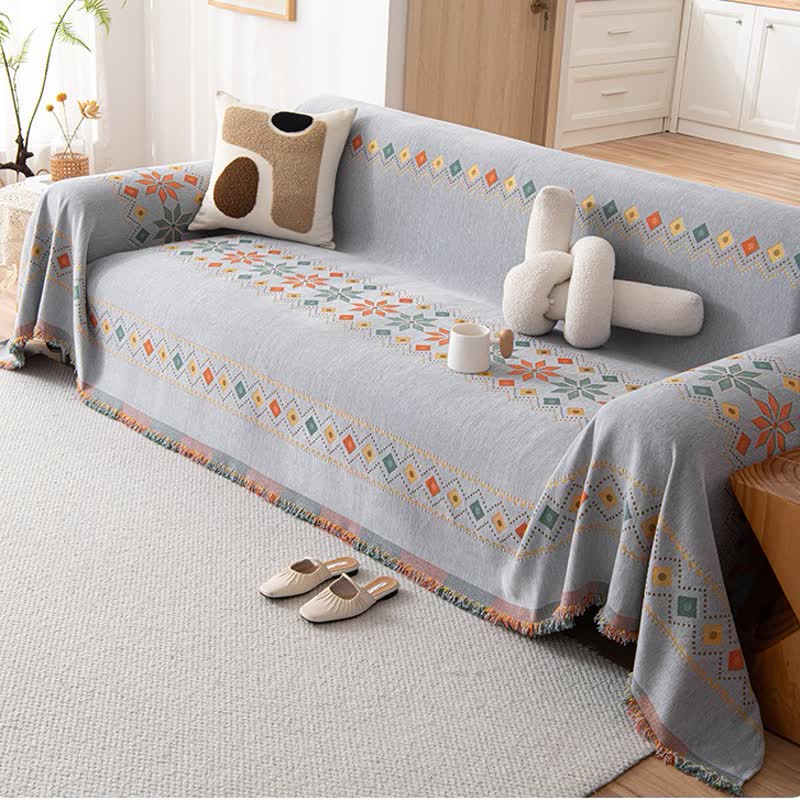 Bohemian Geometrische Chenille Sofa Bescherming