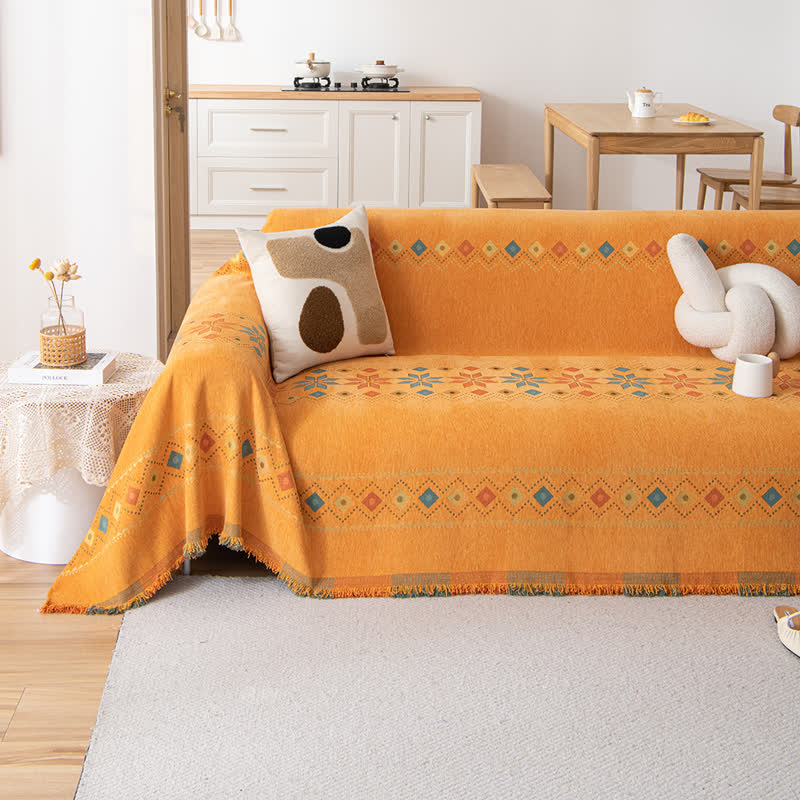 Bohemian Geometrische Chenille Sofa Bescherming
