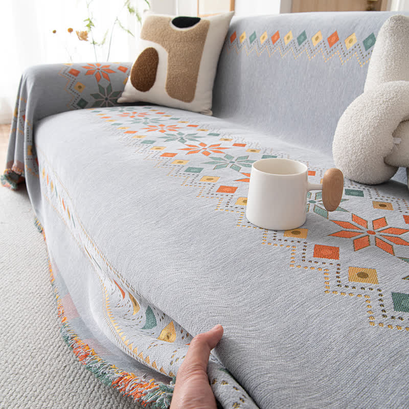 Bohemian Geometrische Chenille Sofa Bescherming