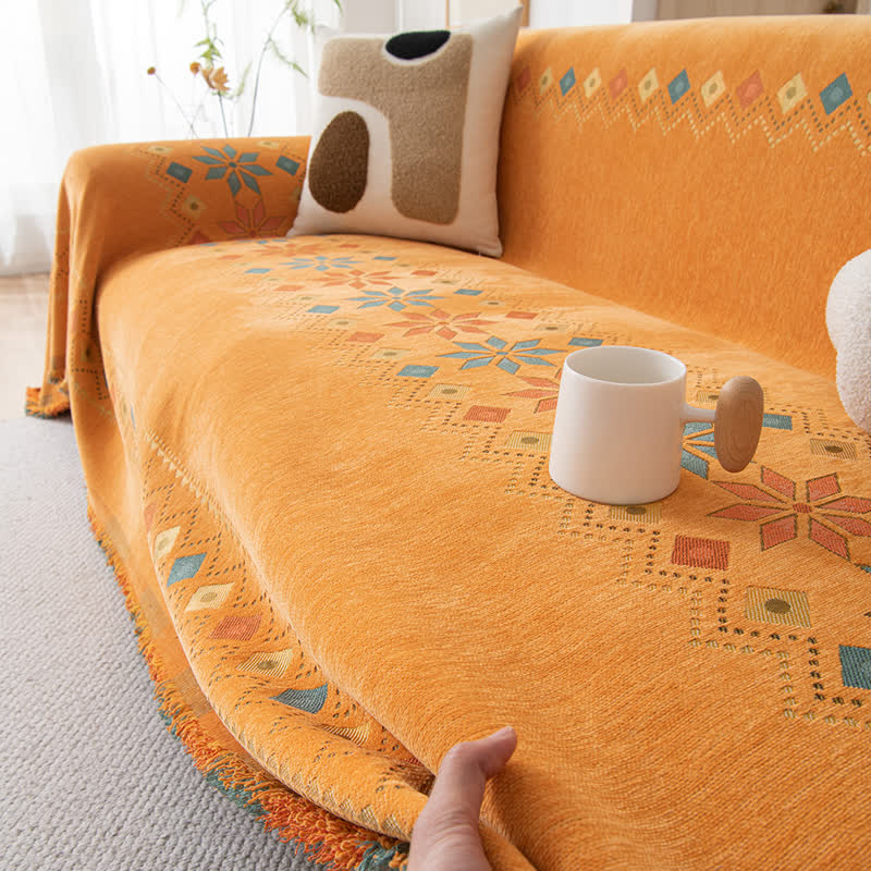 Bohemian Geometrische Chenille Sofa Bescherming