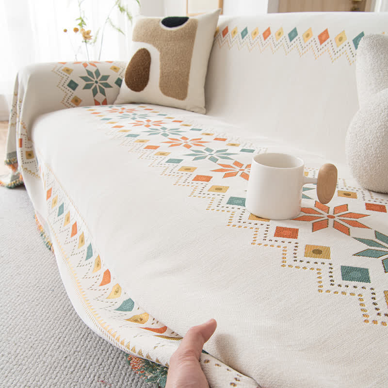 Bohemian Geometrische Chenille Sofa Bescherming