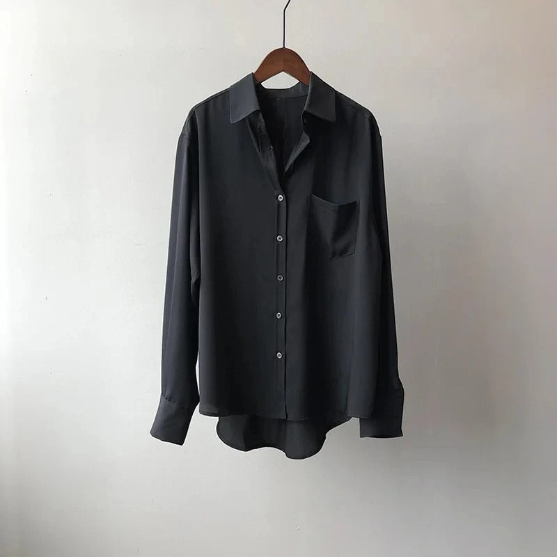 Elegante Monaco Blouse Shirt van Zacht Zijde voor Dames