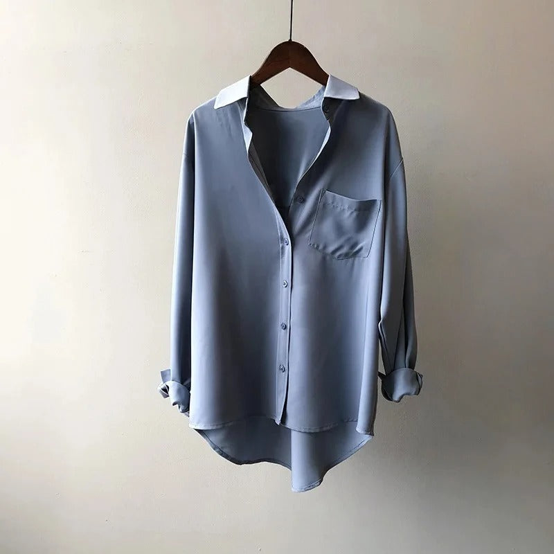Elegante Monaco Blouse Shirt van Zacht Zijde voor Dames