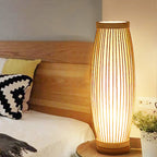 BambooSerenity – Oosterse Tafellamp van Bamboe met Warme Verlichting