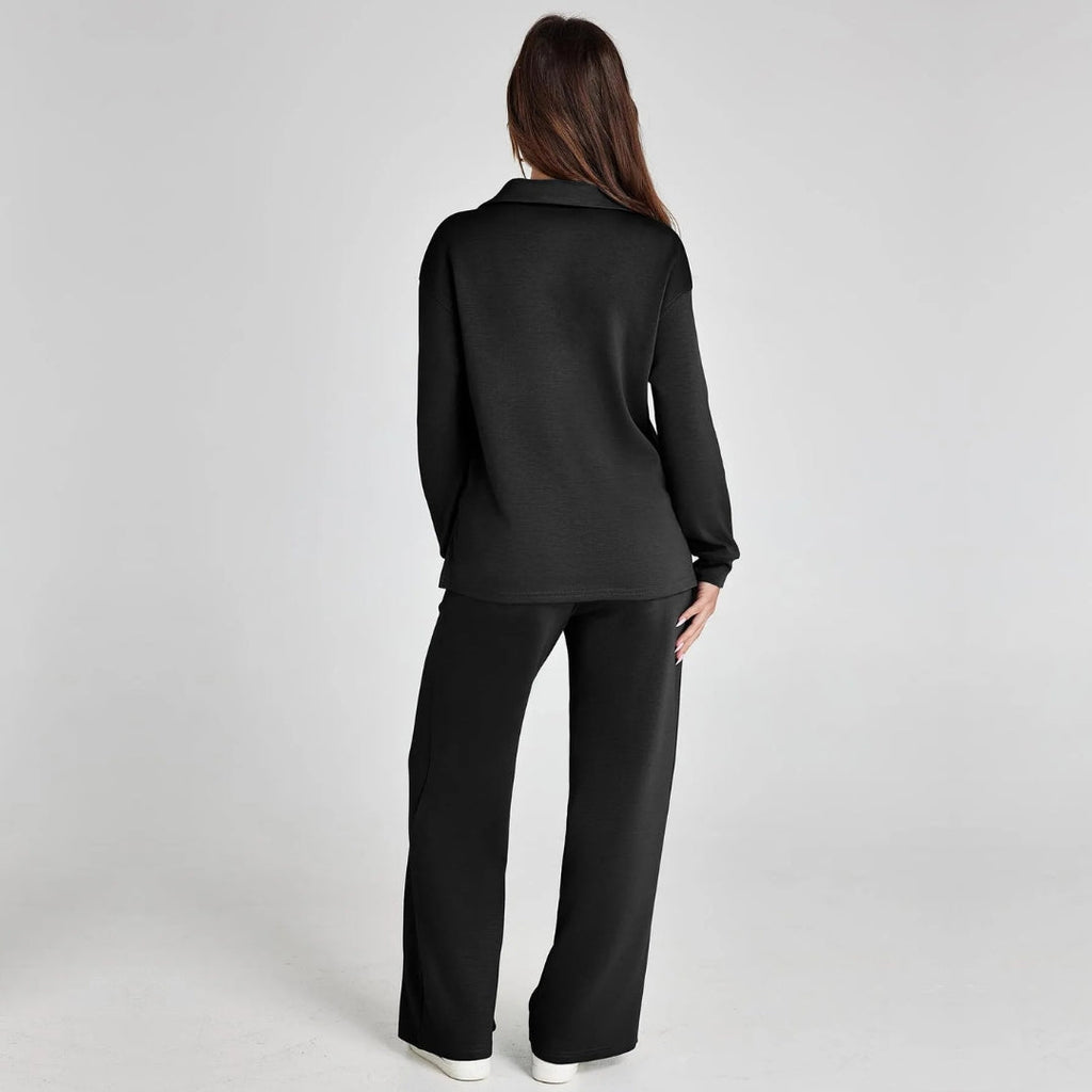 Eulària - Luxe Loungewear Set met Comfy Broek en V-hals