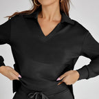 Eulària - Luxe Loungewear Set met Comfy Broek en V-hals