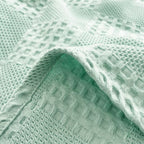 Blush Wafel Geruite Deken