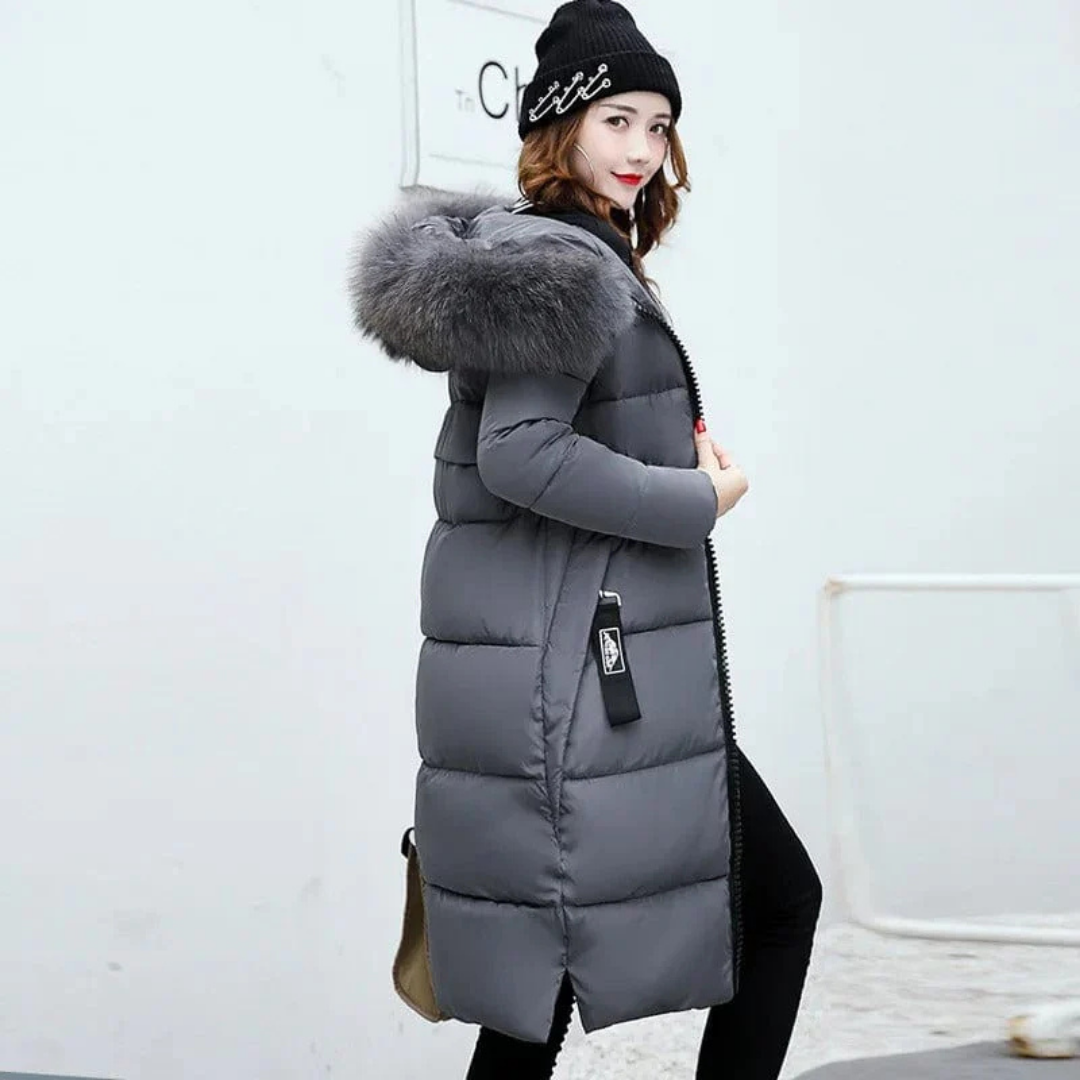 Dames Lange Winter Parka Jas | Kapuze