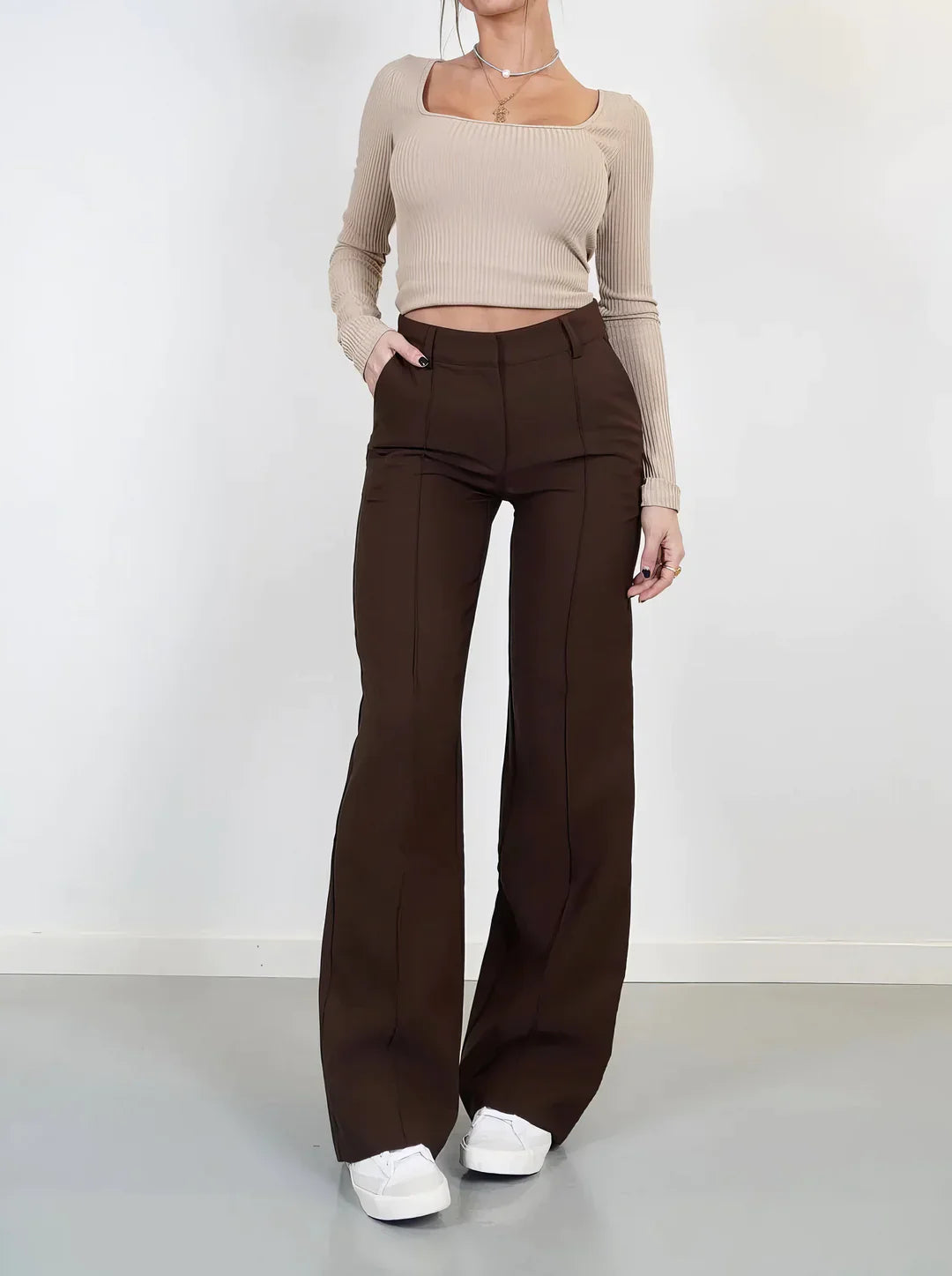 Yva - Wide Flared Broek