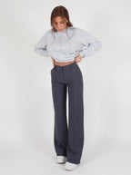Dames Hoge Taille Wijde Pantalon Met Tailored Fit Volledige Lengte Elegante En Veelzijdige Stijl Voor Elke Gelegenheid