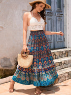 Boheemse Geprinte Patroon Patchwork Rok