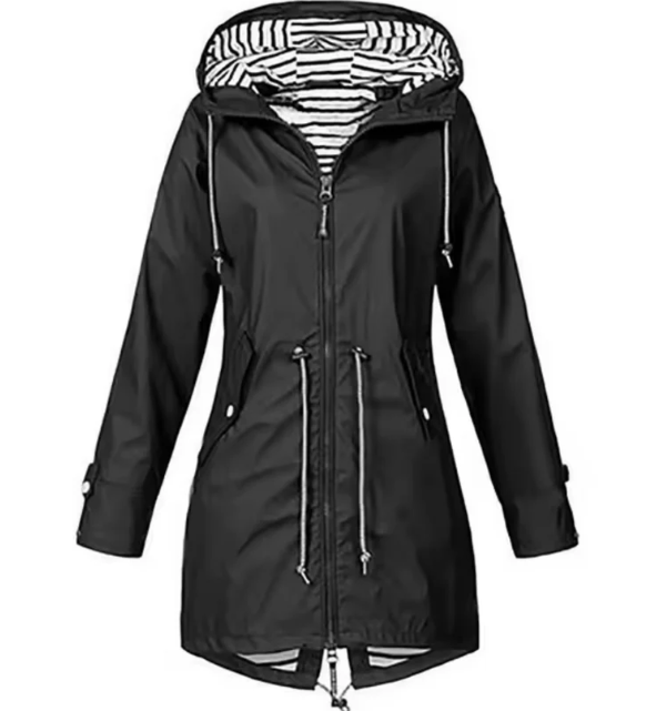 Waterdichte Jas Met Capuchon Lichtgewicht Pasvorm Comfort - Winterjas Dames
