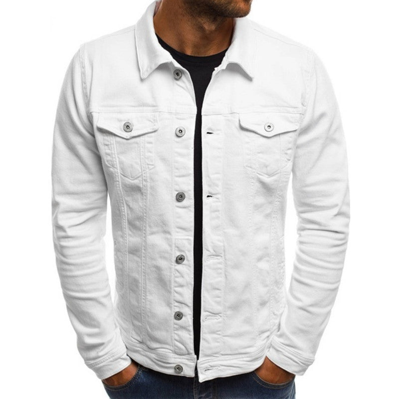 Heren Denim Jacket Met Regular Fit En Knopen Voor Borstzakken En Overhemdkraag