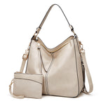 Klassieke Leren Schoudertas Met Elegante Gouden Details