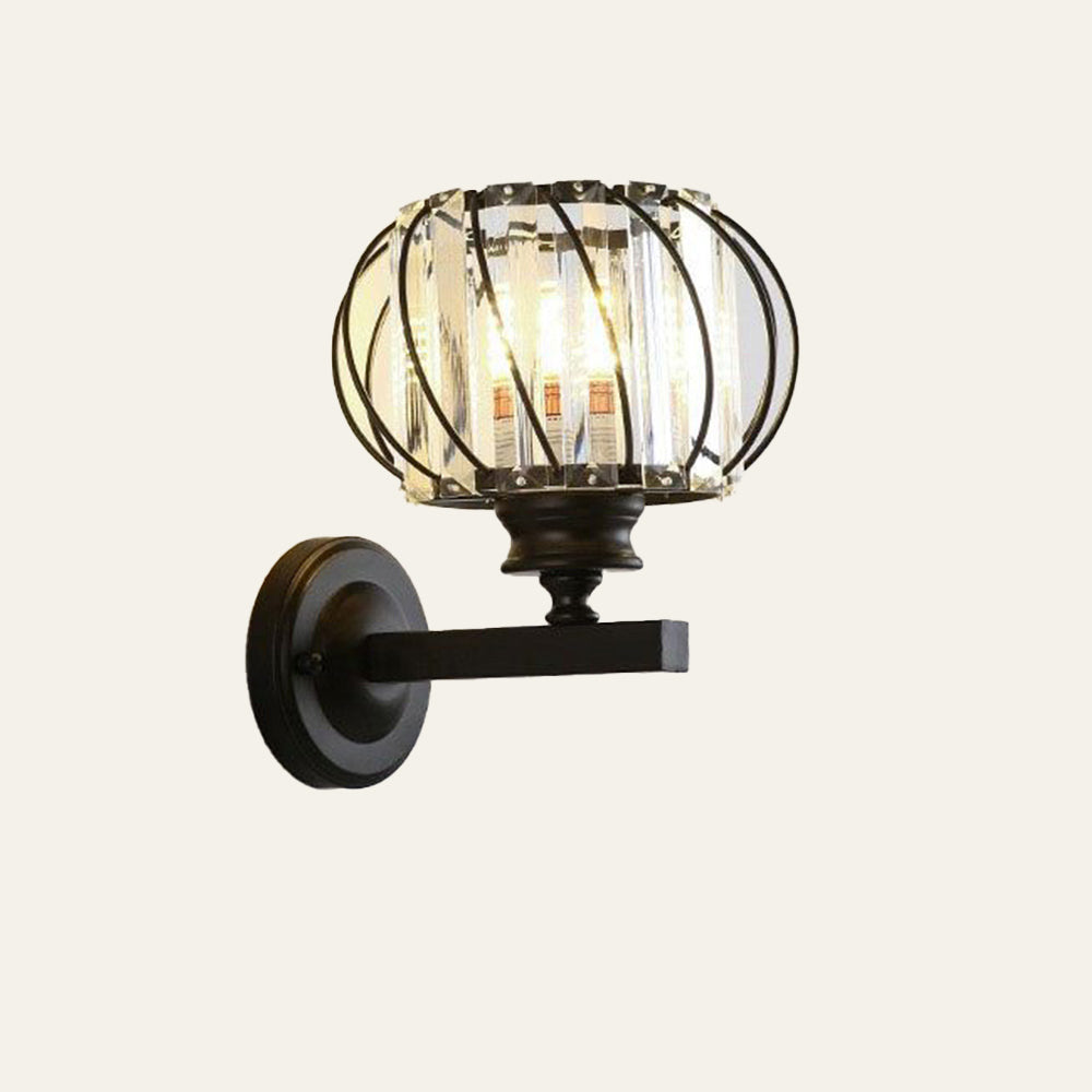 Contemporary Ronde Kristallen Hal Wandlamp Voor Elegante Gangen en Woonruimtes