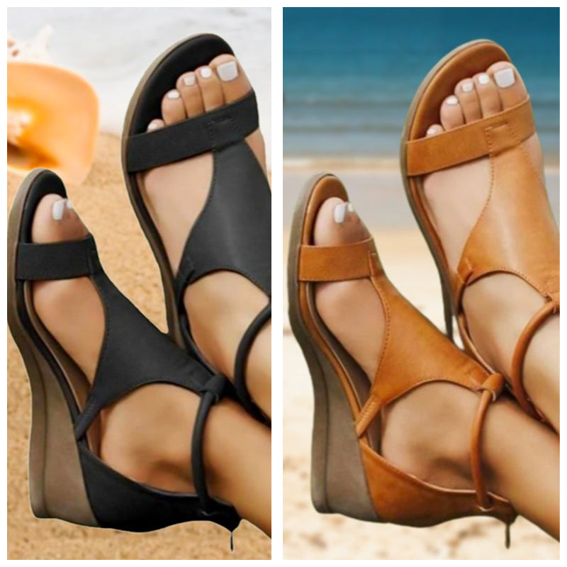 ANNE - Orthopedische Leren Sandalen Met Hak
