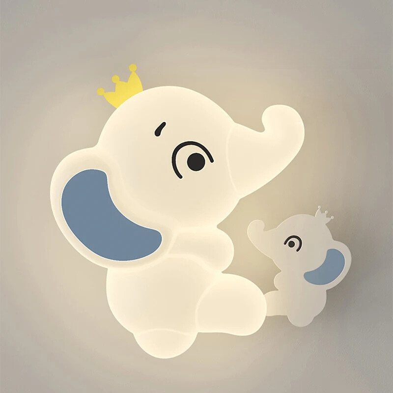 ElephantGlow LED Wandlamp – Olifantvorm met Instelbare Verlichting voor Kinderkamer