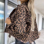 Dames Spijkerjas met Luipaard- en Leeuwenprint - Denim