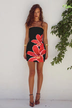 Geen Andere Liefde Bloemen Mini Jurk Voor Zomerstijl