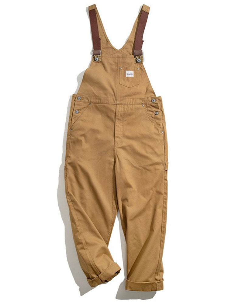 Heren Duck Bib Bruine Canvas Overalls