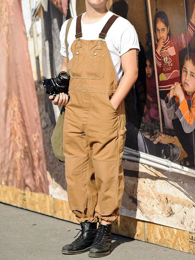 Heren Duck Bib Overall Canvas Werkkleding Dungarees