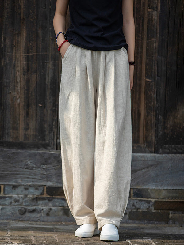 Casual Losse Linnen Broek