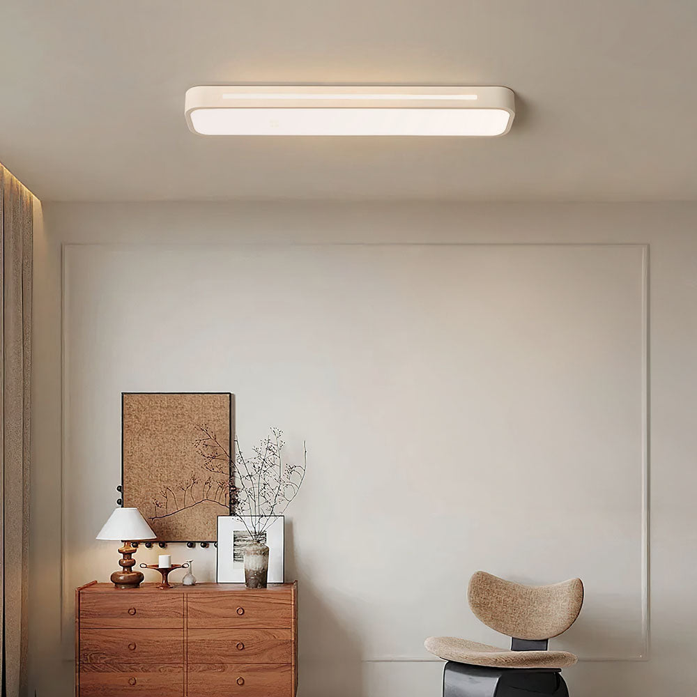 Moderne Nordic Minimalistische Lange LED Dimbare Plafondverlichting voor Woonkamer en Eetkamer