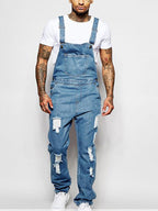 Versleten Verweerd Gewassen Denim Overalls