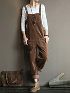 Dames Corduroy Casual Overalls