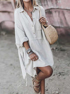 Dames Casual Losse Fit Shirt Jurk