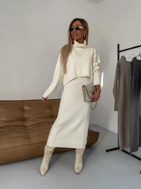 Solange - Jurk met bijpassende coltrui