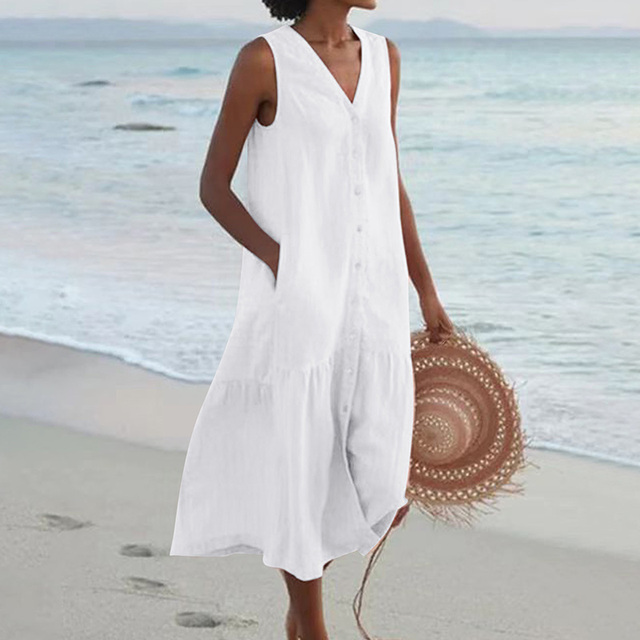 Celi Stijlvolle Zomerjurk Lichte Ademende Stoffen Vrouwelijke Getailleerde Pasvorm Trendy Design Geschikt voor Strand en Zomerfeesten