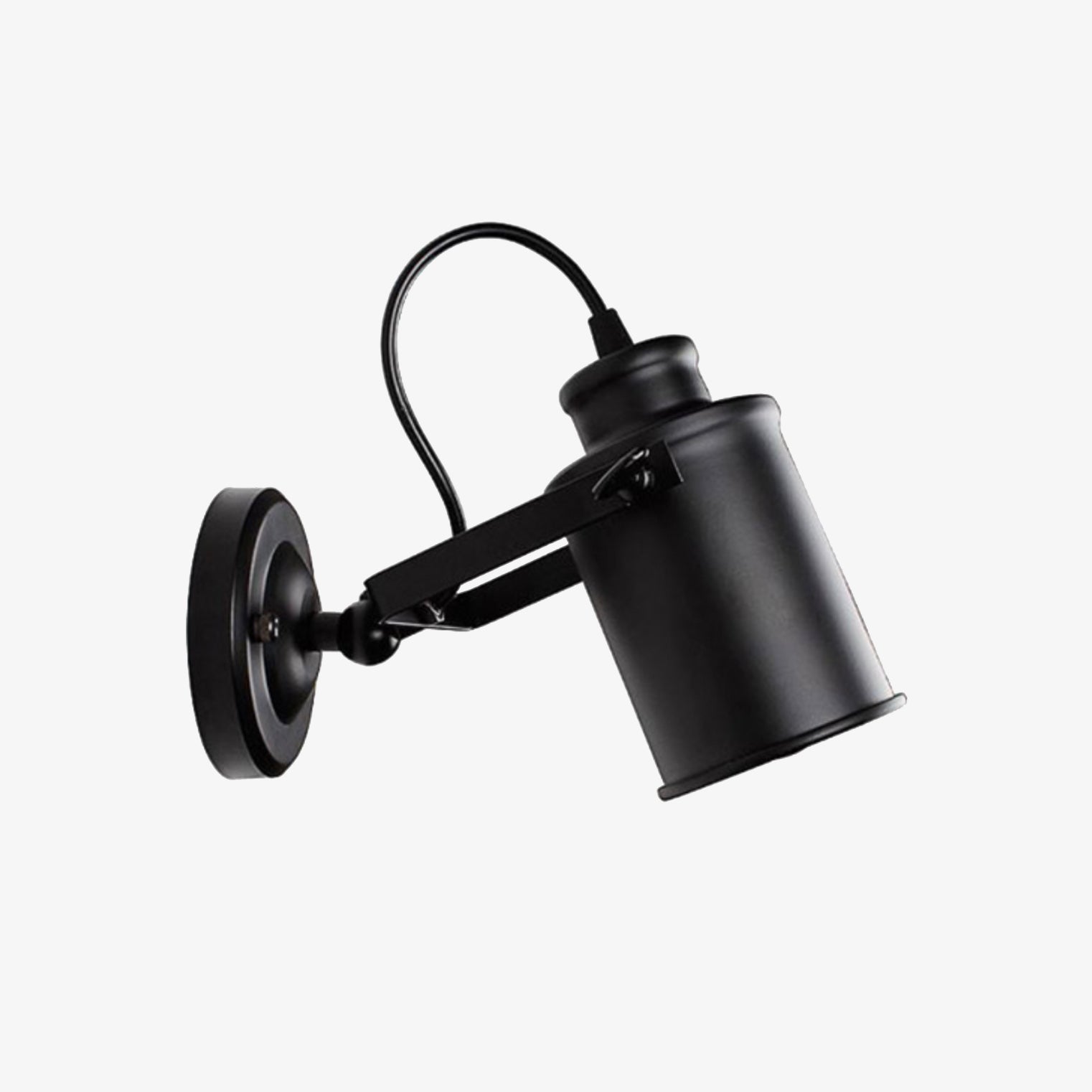 Zwarte metalen wandspot Cafe