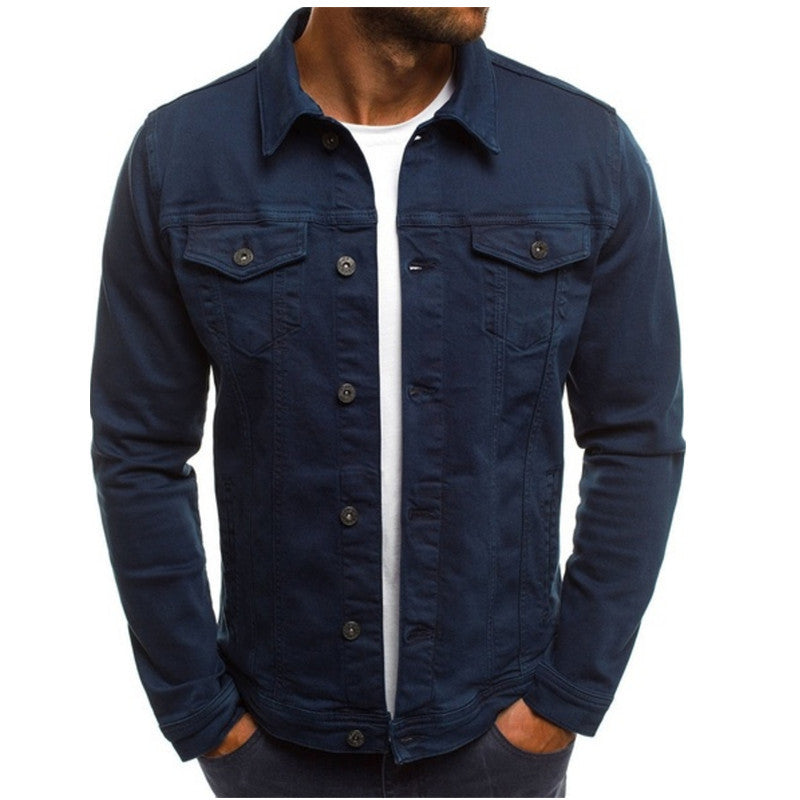 Heren Denim Jacket Met Regular Fit En Knopen Voor Borstzakken En Overhemdkraag