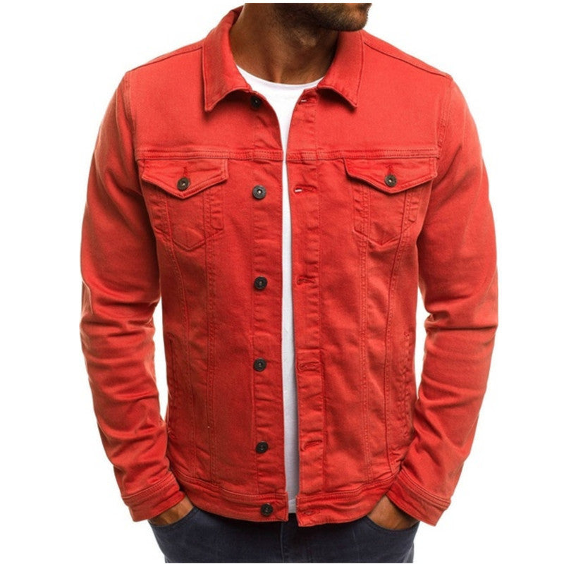 Heren Denim Jacket Met Regular Fit En Knopen Voor Borstzakken En Overhemdkraag
