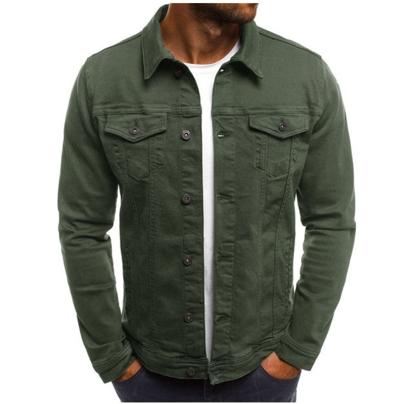 Heren Denim Jacket Met Regular Fit En Knopen Voor Borstzakken En Overhemdkraag