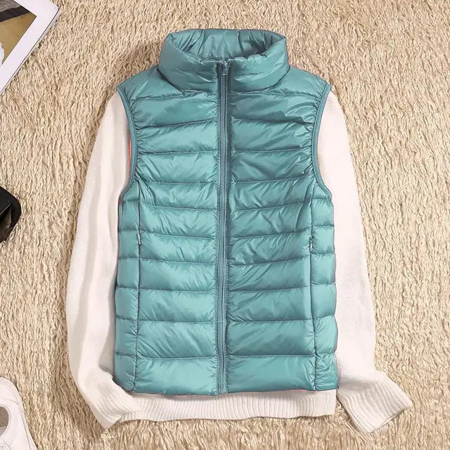 Puffer Vest Dames Lichtgewicht Gevoerde Isolatie Mouwloos