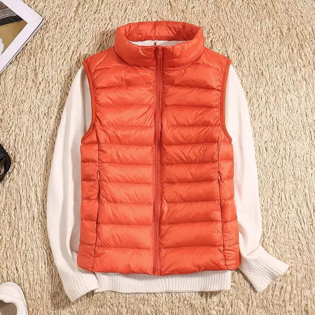 Puffer Vest Dames Lichtgewicht Gevoerde Isolatie Mouwloos