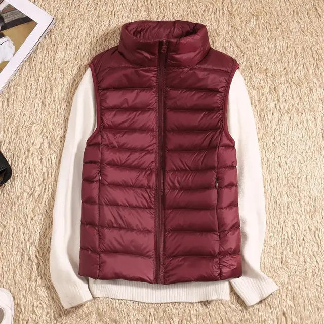 Puffer Vest Dames Lichtgewicht Gevoerde Isolatie Mouwloos