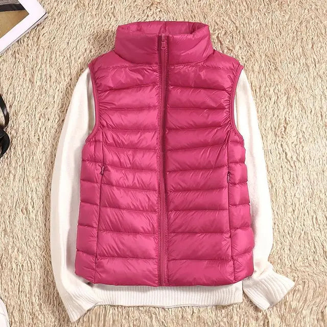 Puffer Vest Dames Lichtgewicht Gevoerde Isolatie Mouwloos