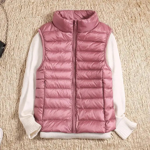 Puffer Vest Dames Lichtgewicht Gevoerde Isolatie Mouwloos