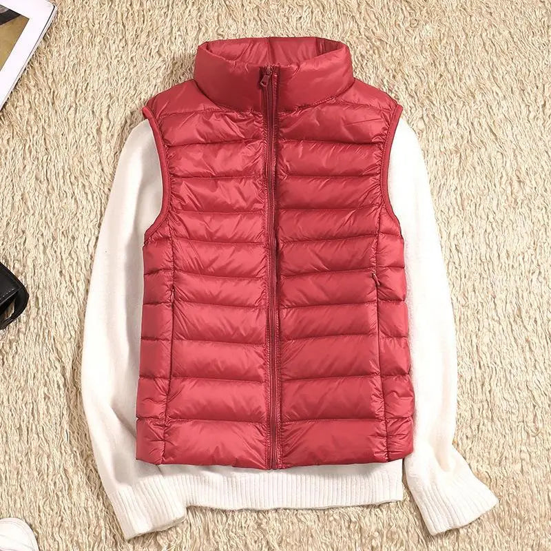 Puffer Vest Dames Lichtgewicht Gevoerde Isolatie Mouwloos