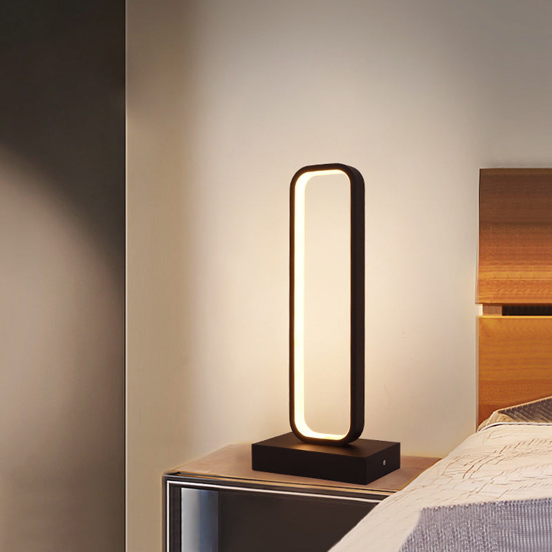 NoirLite - LED Zwarte Nachtlamp met Rechthoekige Vorm